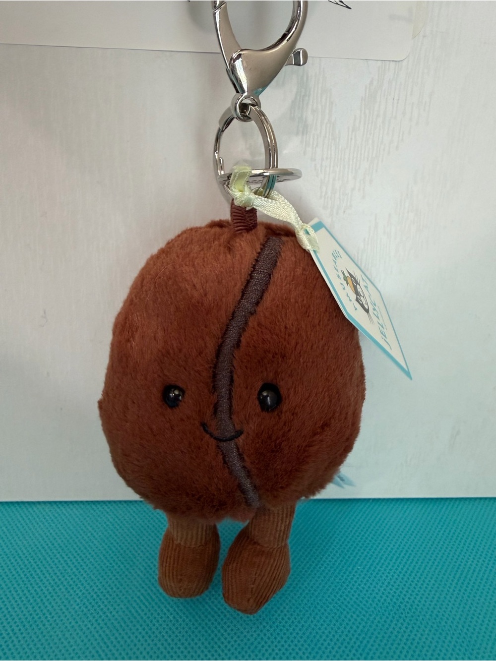 100% Authentic Jellycat Amuseables Coffee Bean Bag Charm Keychain - NWT